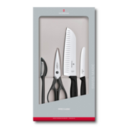 Набор ножей кухон. Victorinox Swiss Classic Kitchen (6.7133.4G) компл.:4шт черный подар.коробка