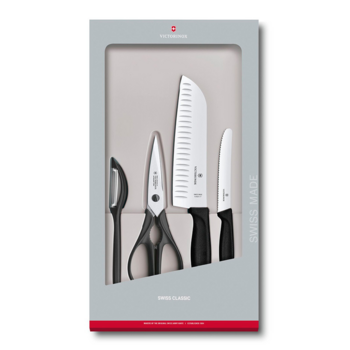 Набор ножей кухон. Victorinox Swiss Classic Kitchen (6.7133.4G) компл.:4шт черный подар.коробка