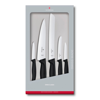 Набор ножей кухон. Victorinox Swiss Classic Kitchen (6.7133.5G) компл.:5шт черный подар.коробка