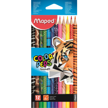 Карандаши цветные Maped Color`Peps 832212 12цв. декорированные карт.кор.