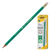 Карандаш чернографит. Bic Evolution Эко 8803323 НВ шестигран. ластик белый корпус бирюзовый коробка картонная