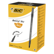 Ручка шариковая Bic РАУНД СТИК (920568) 1мм корпус пластик черный черные чернила коробка картонная