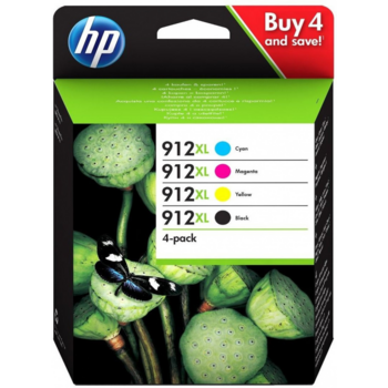 Комплект картриджей HP 912 3YP34AE черный/голубой/пурпурный/желтый набор карт. (1500стр.) для HP OfficeJet 801x/802x