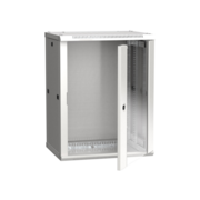 Шкаф коммутационный ITK Linea W (LWR3-15U64-GF) настенный 15U 600x450мм пер.дв.стекл 90кг серый 350мм 29кг 200град. 770мм IP20 IK08 сталь