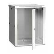 Шкаф коммутационный ITK Linea W (LWR3-12U66-GF) настенный 12U 600x600мм пер.дв.стекл задн.дв.стал.лист 90кг серый 500мм 32кг 200град. 635мм IP20 IK08 сталь