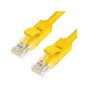 Greenconnect Патч-корд прямой 40.0m, UTP кат.5e, желтый, позолоченные контакты, 24 AWG, литой, GCR-LNC02-40.0m, ethernet high speed 1 Гбит/с, RJ45, T568B