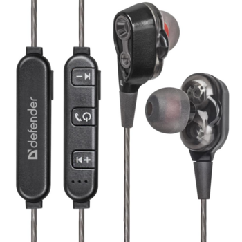 Гарнитура FREEMOTION B640 BLACK 63641 DEFENDER B640|Type Wireless|Earbud|Чувствительность 92 дБ|Цвет черный|Weight 0.02 кг