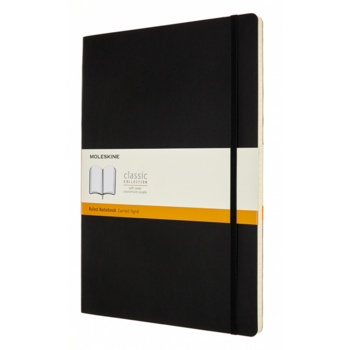 Блокнот Moleskine CLASSIC SOFT QP641 A4 192стр. линейка мягкая обложка черный