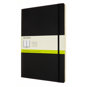 Блокнот Moleskine CLASSIC SOFT QP643 A4 192стр. нелинованный мягкая обложка черный