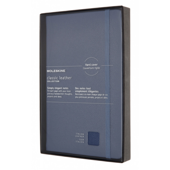 Блокнот Moleskine LIMITED EDITION LEATHER LCLH31HB41BOX Large 130х210мм натур. кожа 176стр. линейка твердая обложка синий