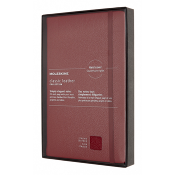 Блокнот Moleskine LIMITED EDITION LEATHER LCLH31SF1BOX Large 130х210мм натур. кожа 176стр. линейка мягкая обложка красный