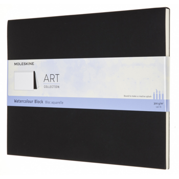 Блокнот для акварели Moleskine ART WATERCOLOR ARTWBL4 XLarge 190х250мм 20л нелинованный мягкая обложка черный