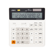Калькулятор бухгалтерский Deli EM01010 белый 12-разр.