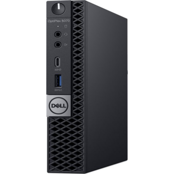 ПК Dell Optiplex 5070 Micro i7 9700T (2)/8Gb/SSD256Gb/UHDG 630/Windows 10 Professional 64/GbitEth/WiFi/BT/90W/клавиатура/мышь/черный