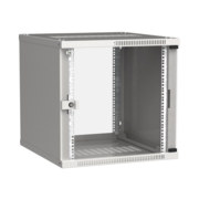 Шкаф коммутационный ITK Linea WE (LWE3-12U66-GF) настенный 12U 600x600мм пер.дв.стекл направл.под закл.гайки 50кг серый 550мм 200град. 585мм IP20 сталь