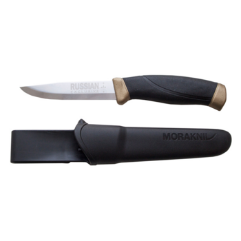 Нож Morakniv Companion Russian Limited (13643) стальной лезв.103мм прямая заточка черный/золотистый