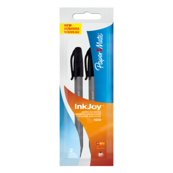 Ручка шариковая Paper Mate INKJOY 100 CAP (S0957230) ULV 0.3мм черный (2шт)