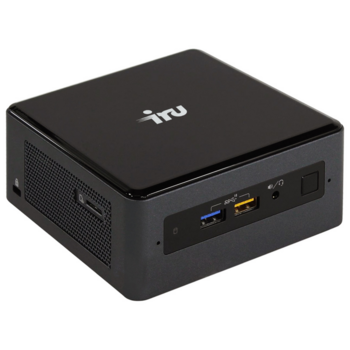 Неттоп IRU NUC 113 i3 8109U (3)/4Gb/SSD240Gb/Iris Graphics 655/CR/Free DOS/GbitEth/WiFi/BT/90W/черный/серебристый