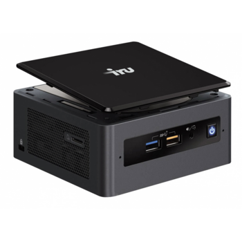 Неттоп IRU NUC 113 i3 8109U (3)/8Gb/SSD240Gb/Iris Graphics 655/CR/Windows 10 Professional 64/GbitEth/WiFi/BT/90W/черный/серебристый