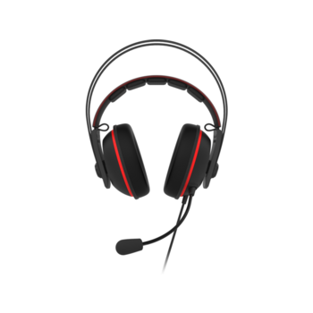 Наушники с микрофоном Asus TUF Gaming H7 CORE черный/красный 1.2м накладные оголовье (90YH01QR-B1UA00)