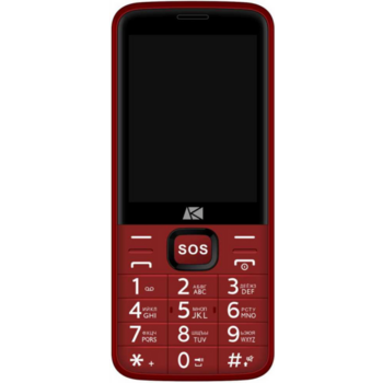 Мобильный телефон ARK Power 4 32Mb красный моноблок 2Sim 2.8" 240x320 Mocor 0.3Mpix GSM900/1800 MP3 FM microSD max32Gb