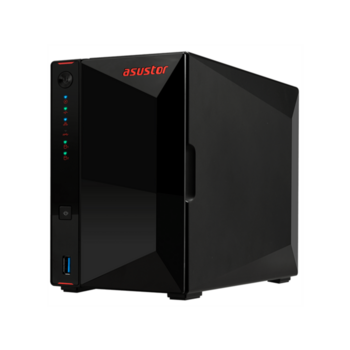 Нас сервер ASUSTOR AS5202T 2-Bay NAS/Media player/Intel Celeron J4005 2.0GHz up to 2.7GHz (Dual-Core ), 2GB SO-DIMM DDR4, noHDD(HDD,SSD),/2x 2,5Gb (LAN)/3xUSB3.2,HDMI/4ip camera license ; 90IX0171-BW3S10