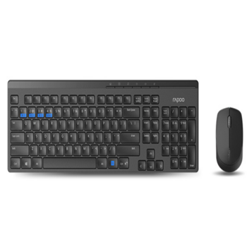 Клавиатура + мышь Rapoo 8100M клав:черный мышь:черный USB беспроводная Multimedia