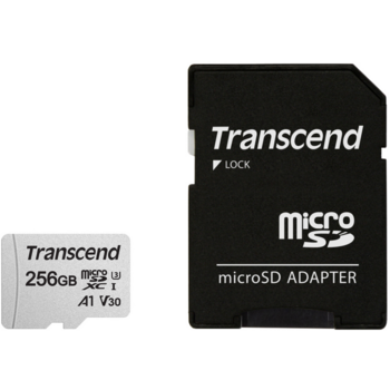 Карта памяти Micro SecureDigital 256Gb Transcend Class 10 TS256GUSD300S-A {MicroSDXC Class 10 UHS-I U3, SD adapter}