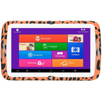 Планшет Turbo TurboKids Monsterpad RK3126 (1.2) 4C/RAM1Gb/ROM16Gb 7" IPS 1024x600/Android 7.1/оранжевый/2Mpix/0.3Mpix/BT/WiFi/Touch/microSD 32Gb/minUSB/3000mAh