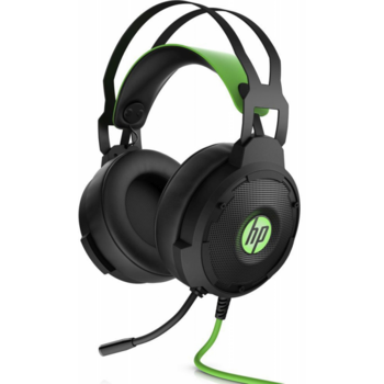 Наушники с микрофоном HP Pavilion Gaming 600 черный/зеленый 1.9м мониторные оголовье (4BX33AA)