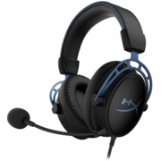Наушники с микрофоном HyperX Cloud Alpha S черный/голубой 1м мониторные оголовье (HX-HSCAS-BL/WW)