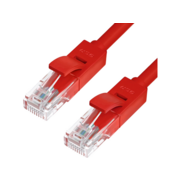 Greenconnect Патч-корд прямой 0.15m UTP кат.6, красный, позолоченные контакты, 24 AWG, литой, GCR-51430, ethernet high speed, RJ45, T568B