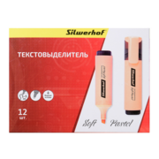 Текстовыделитель Silwerhof Soft Pastel 108033-28 скошенный пиш. наконечник 1-5мм персиковый коробка