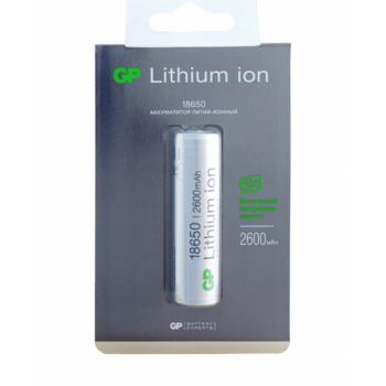 Аккумулятор GP 1865026FPE 18650 Li-Ion 2600mAh (1шт)