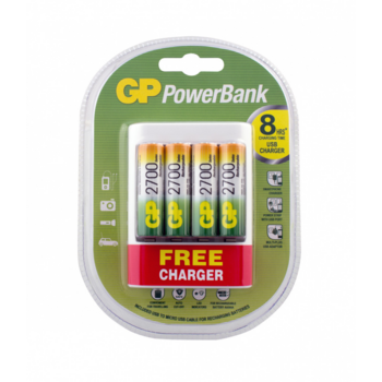 Аккумулятор + зарядное устройство GP PowerBank U411270AAHCF AA NiMH 2700mAh (4шт)