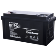 Аккумуляторная батарея SS CyberPower RC 12-120 / 12 В 120 Ач Battery CyberPower Standart series RС 12-120, voltage 12V, capacity (discharge 10 h) 121Ah, max. discharge current (5 sec) 1300A, max. charge current 40A, lead-acid type AGM, terminals under bol