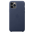 Apple iPhone 11 Pro Leather Case - Midnight Blue, Кожанный чехол для Iphone 11 Pro темно-синего цвета