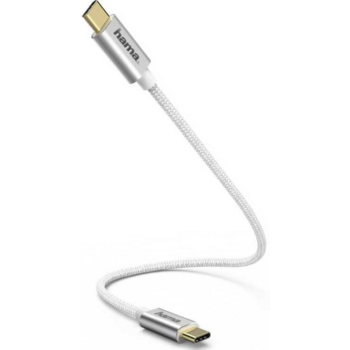 Кабель Hama 183332 USB Type-C (m)-USB Type-C (m) 0.2м серебристый