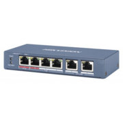 4 RJ45 100M PoE с грозозащитой 6кВ; 2 Uplink порт 10/100M Ethernet: 802.3af/at/bt1 порт поддерживает HiPoE 60Вт; бюджет PoE 60Вт; поддержка режима передачи до 250м10Мб/с CAT5e; таблица MAC адресов на 2000 записей; пропускная способность 1.2Гб/с; 48 VAC ма