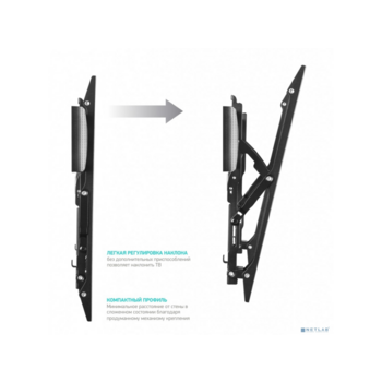 ONKRON TM4 чёрный {17"-43" Максимальная нагрузка: 18,2 кг VESA: 75x75, 100x100, 100x200, 200x100, 200x200 мм Угол наклона: 0° ~ +15° Вылет от стены: 35~105 мм}