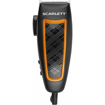 Машинка для стрижки Scarlett SC-HC63C18 черный/оранжевый 15Вт (насадок в компл:4шт)
