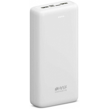 Мобильный аккумулятор Hiper PSL28000 Li-Pol 28000mAh 2.4A+2.4A белый 2xUSB материал пластик