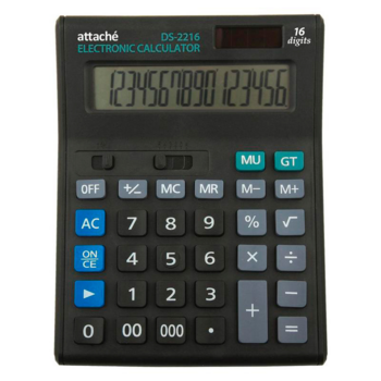 Калькулятор настольный Attache Economy черный 16-разр.