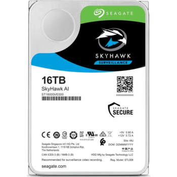 16TB Seagate SkyHawk (ST16000VE000) {SATA 6 Гбит/с, 7200 rpm, 256 mb buffer, для видеонаблюдения}