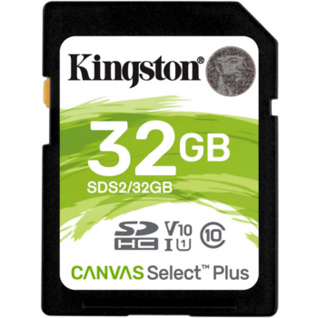 Носитель информации Kingston Secure Digital Flash Card 32GB SDHC Canvas Select Plus 100R C10 UHS-I U1 V10