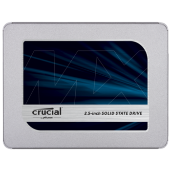 Твердотельный накопитель Crucial SSD MX500, 250GB, 2.5" 7mm, SATA3, 3D TLC, R/W 560/510MB/s, IOPs 95 000/90 000, TBW 100, DWPD 0.2, with adapter 9.5mm (5 лет)