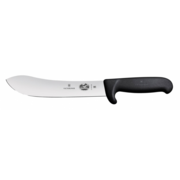 Нож кухонный Victorinox Butchers Safety Nose (5.7603.18L) стальной разделочный для мяса лезв.180мм прямая заточка черный блистер