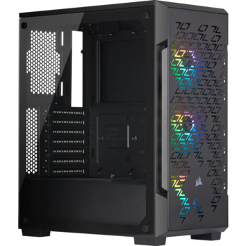 Корпус Corsair iCUE 220T RGB черный без БП ATX 3x120mm 4x140mm 2xUSB3.0 audio bott PSU