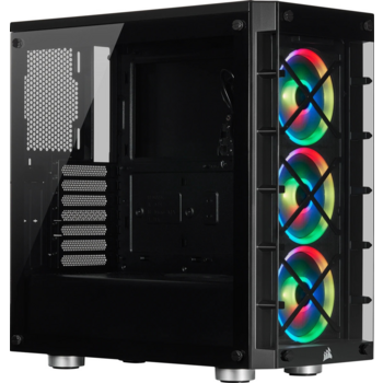 Корпус Corsair iCUE 465X RGB черный без БП ATX 3x120mm 1x140mm 2xUSB3.0 audio bott PSU