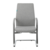 Кресло Бюрократ _JONS-LOW-V серый низк.спин. полозья металл хром